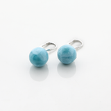 Larimar and Silver Earrings