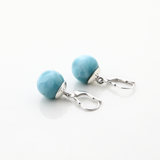 Larimar and Silver Earrings