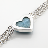 Larimar Catalina Heart Bracelet