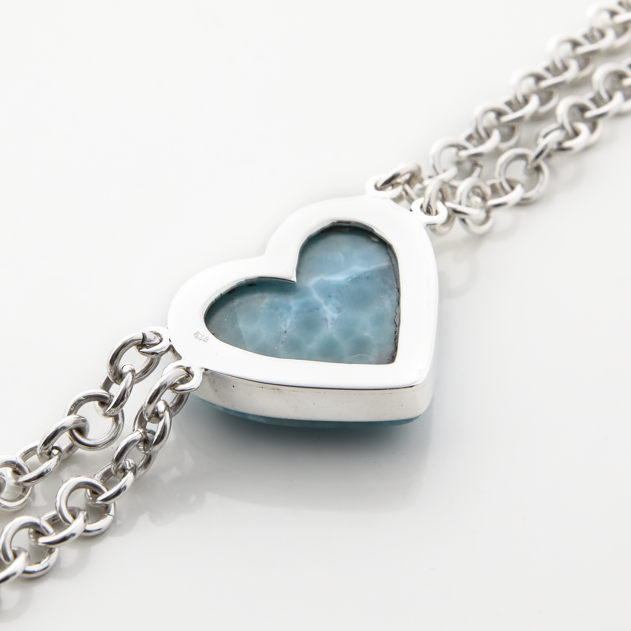 Larimar Catalina Heart Bracelet