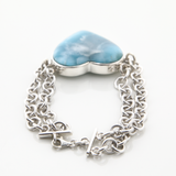 Larimar Catalina Heart Bracelet