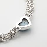 Larimar and Silver Heart Bracelet