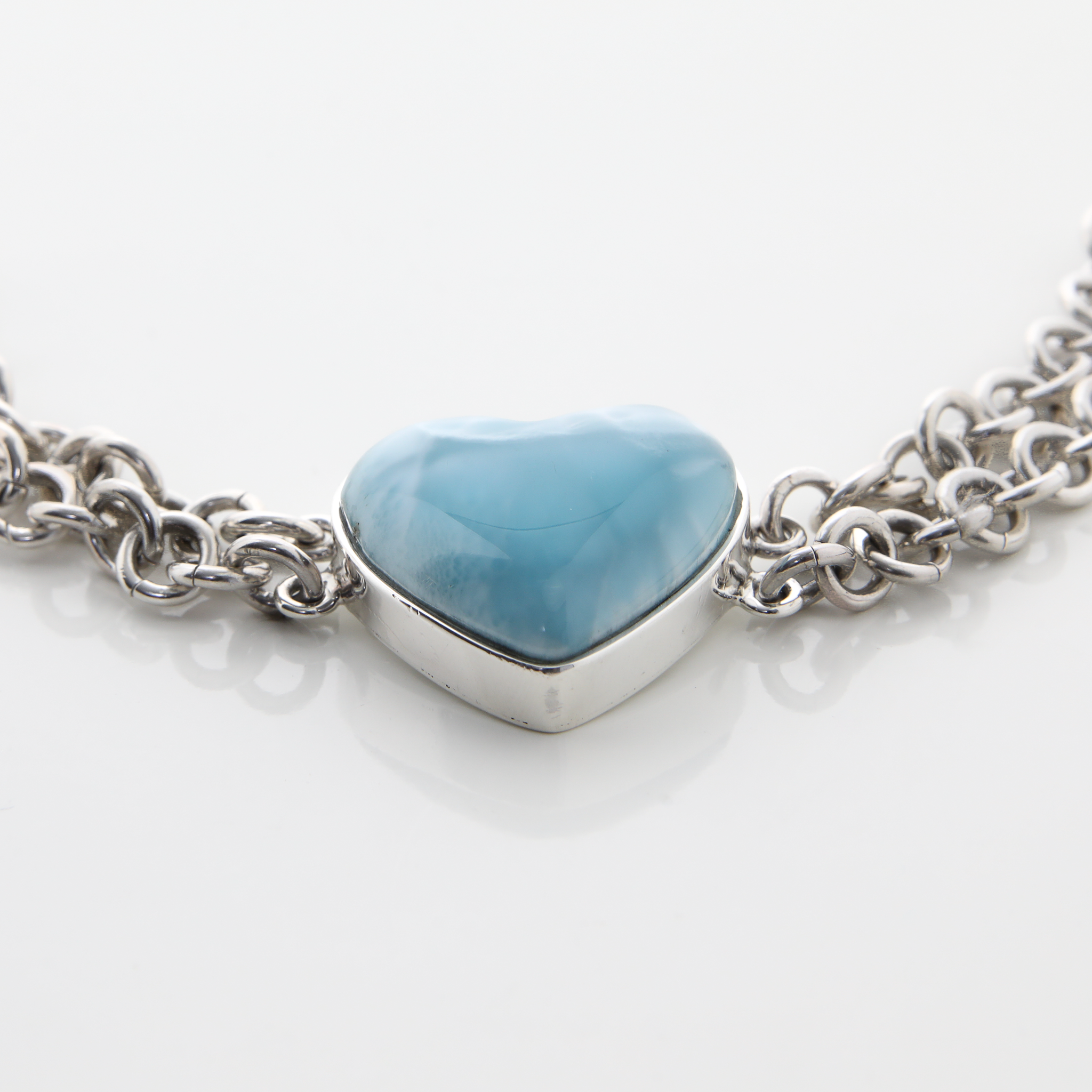 Larimar Heart Bracelet