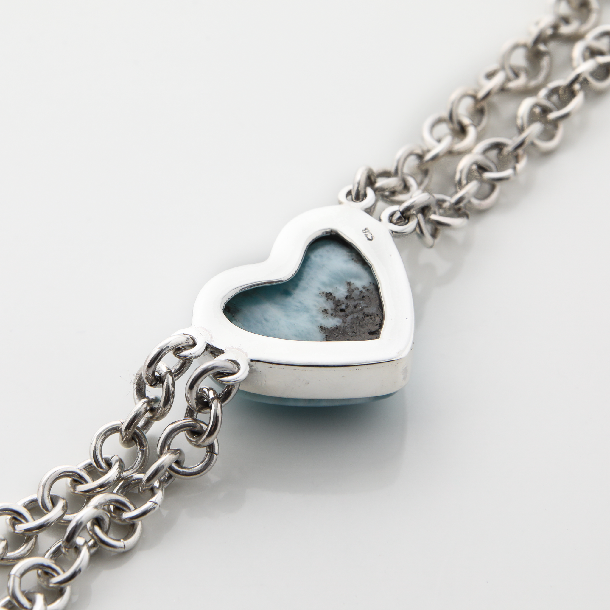 Larimar Heart Bracelet