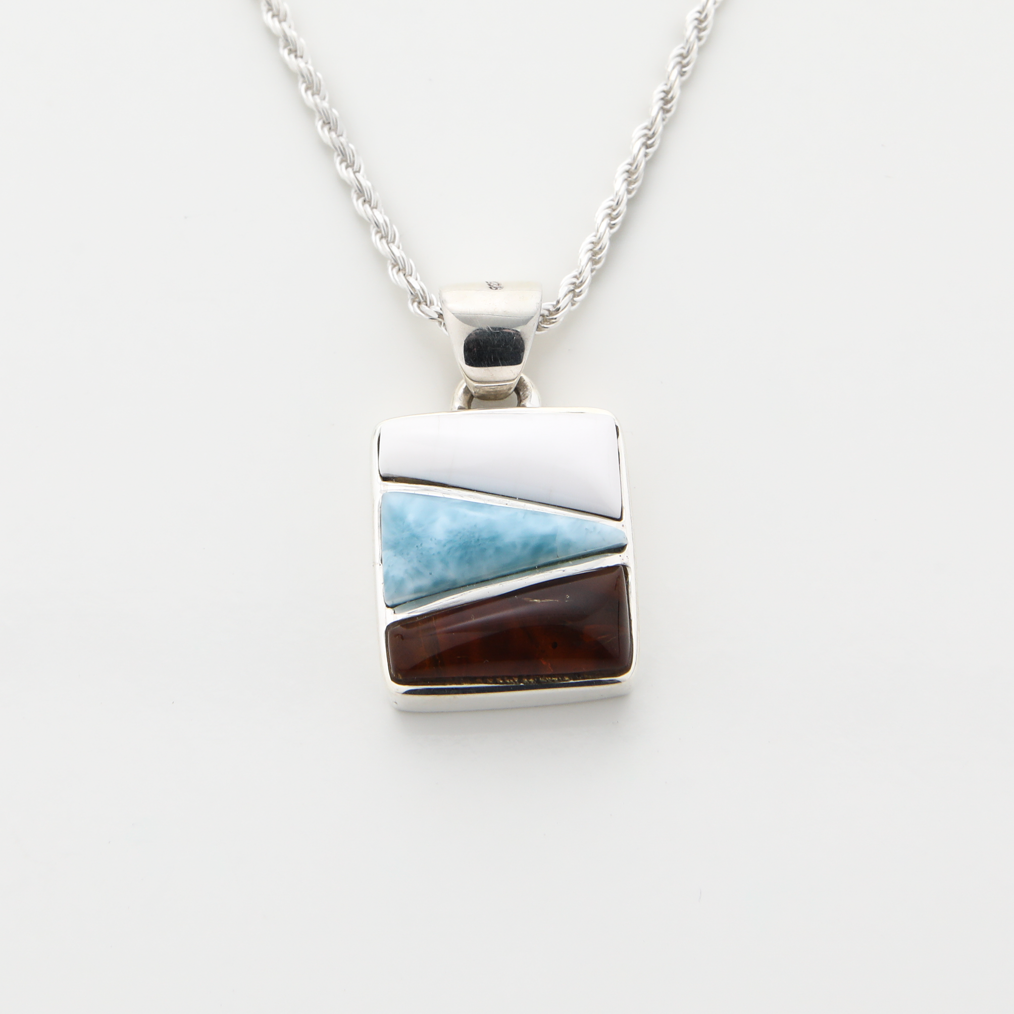 Larimar Mosaic Pendant II