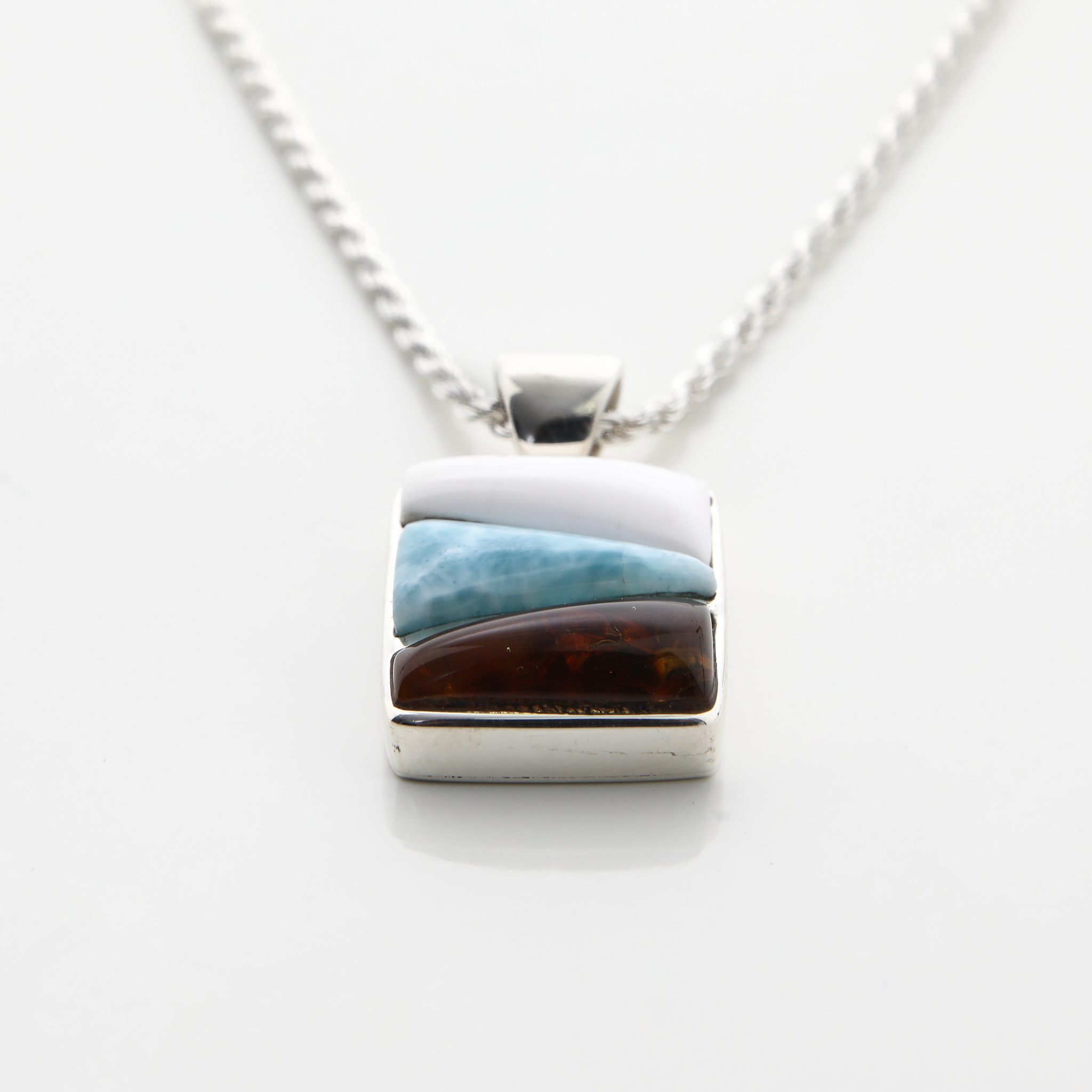 Larimar Mosaic Pendant II