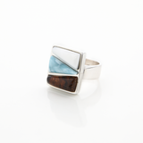 Larimar Ring Mosaic