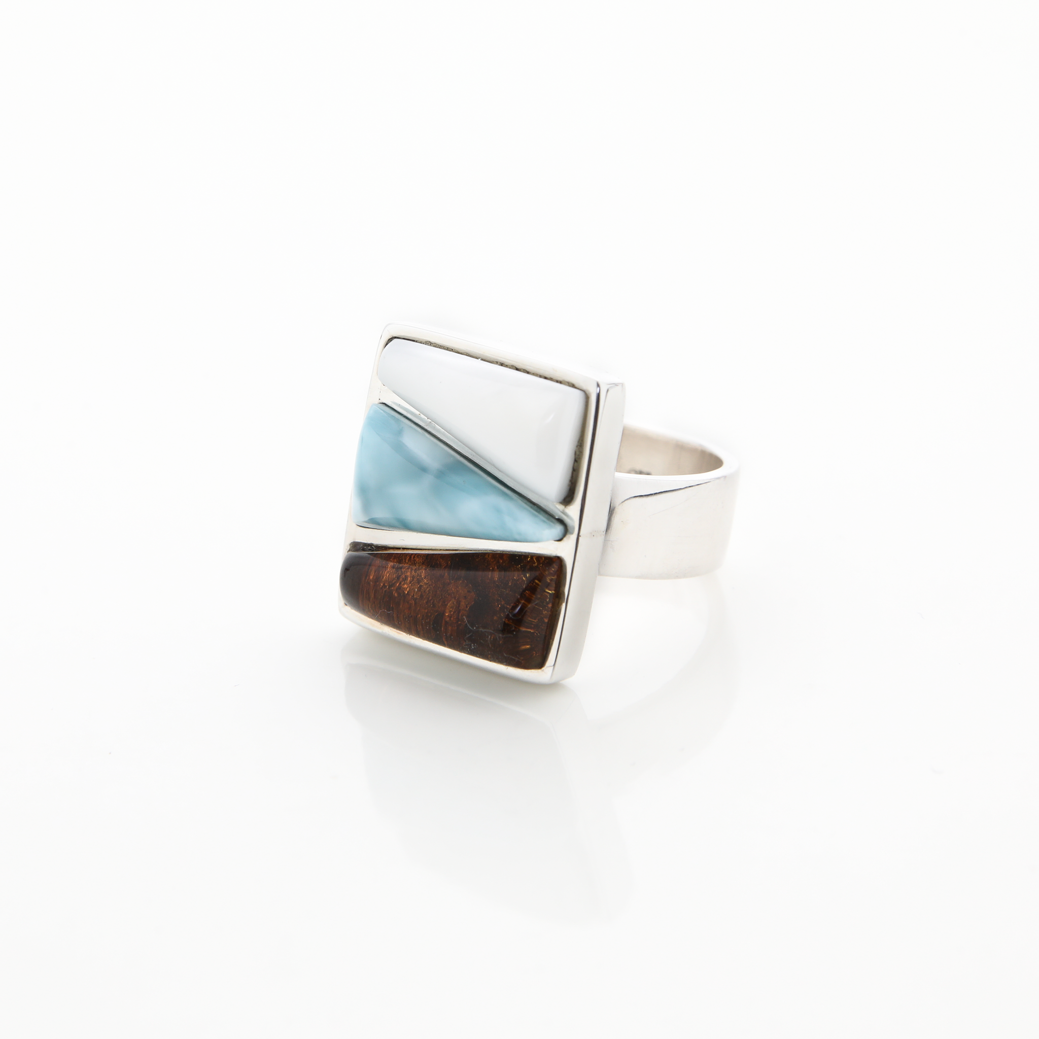 Larimar Ring Mosaic