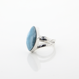 Larimar and Silver Ring Tulipán