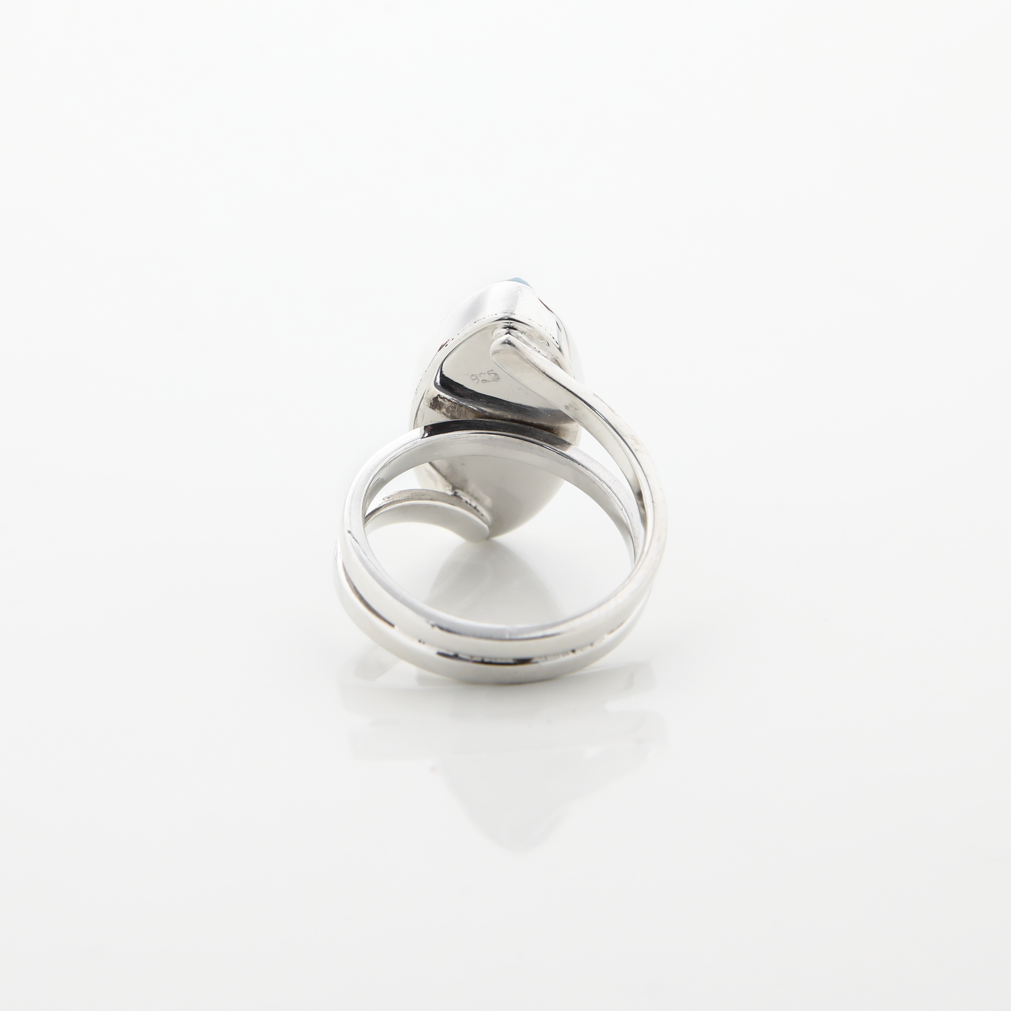 Larimar and Silver Ring Tulipán