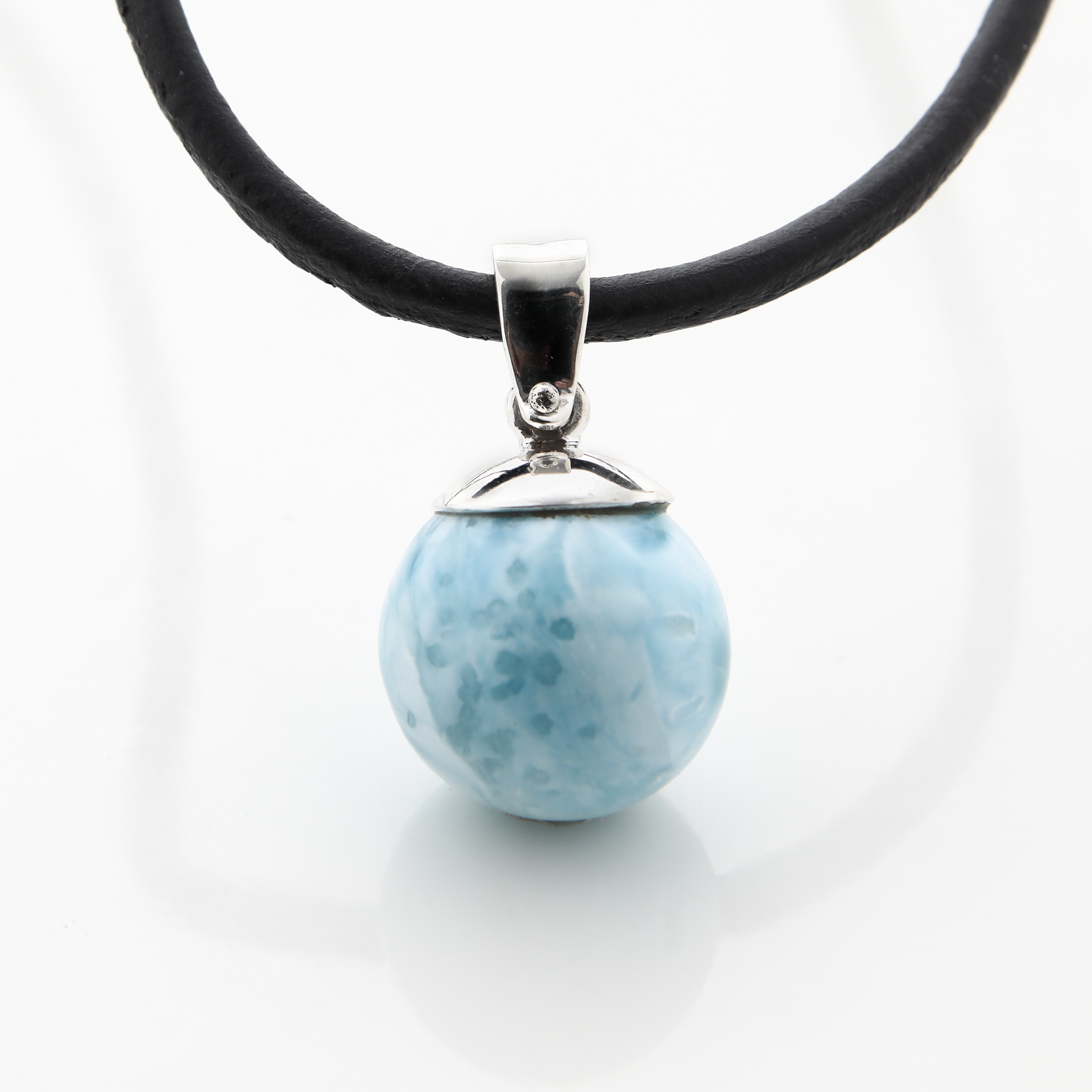Larimar Stone Bead Pendant Larimar Stone Bead Pendant