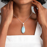 Larimar jewelry pendant