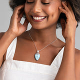 Larimar jewelry pendant
