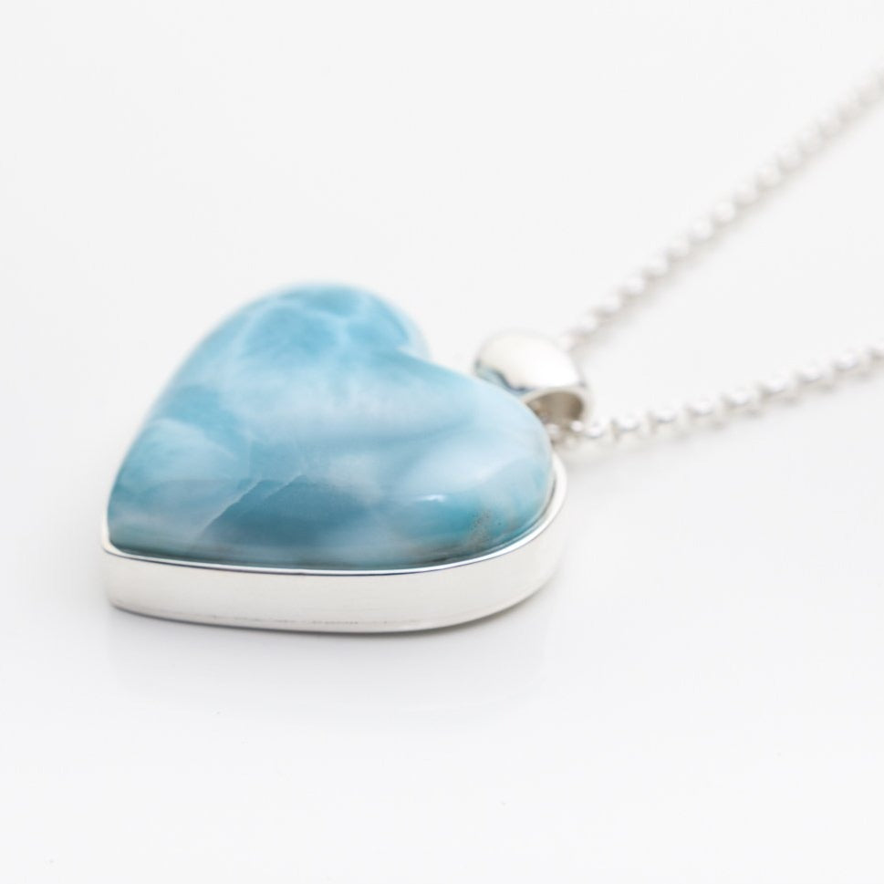 Larimar Heart Pendant, Hilda