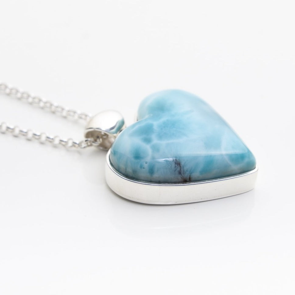 Larimar Heart Pendant, Hilda