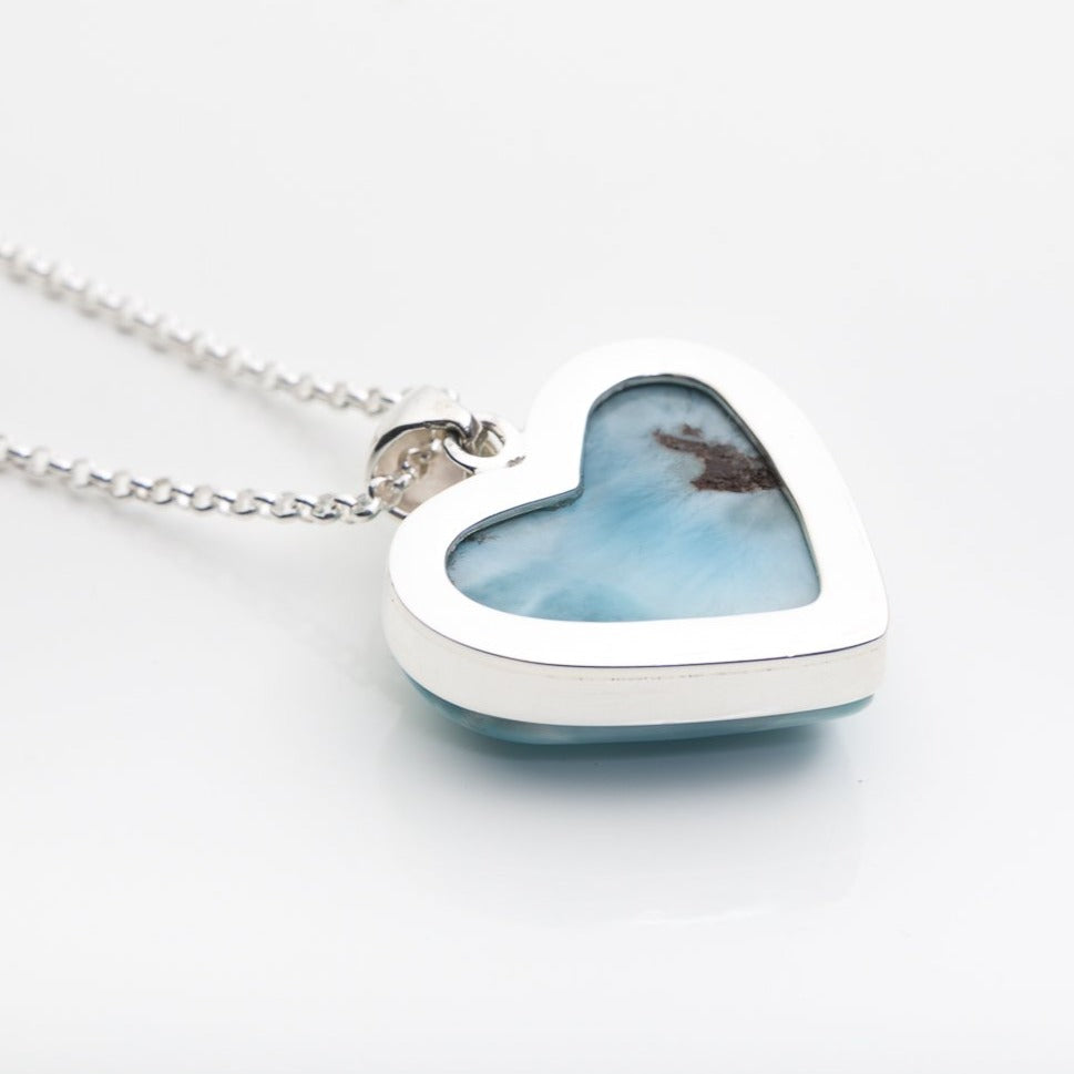 Larimar Heart Pendant, Hilda