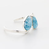 Larimar Cuff Bracelet, Esau Twins