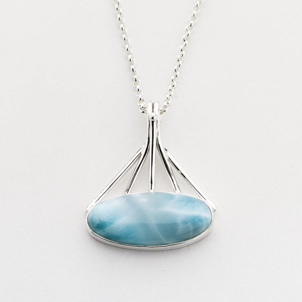 Larimar Silver Pendant, Evencio