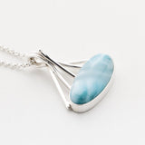 Larimar Silver Pendant, Evencio