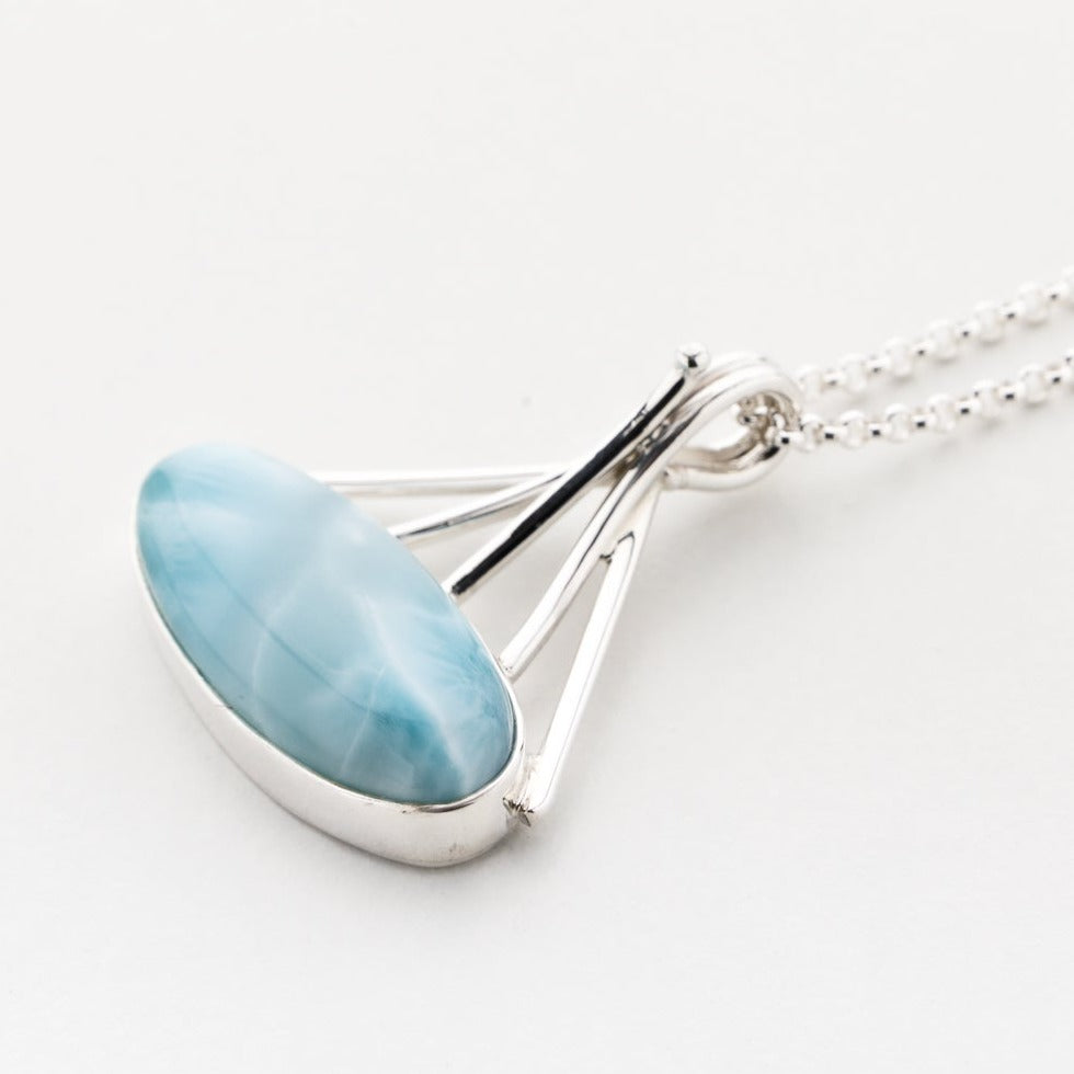 Larimar Silver Pendant, Evencio