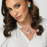 Teardrop Larimar Earrings, Oona