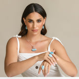 Larimar Silver Pendant, Evencio