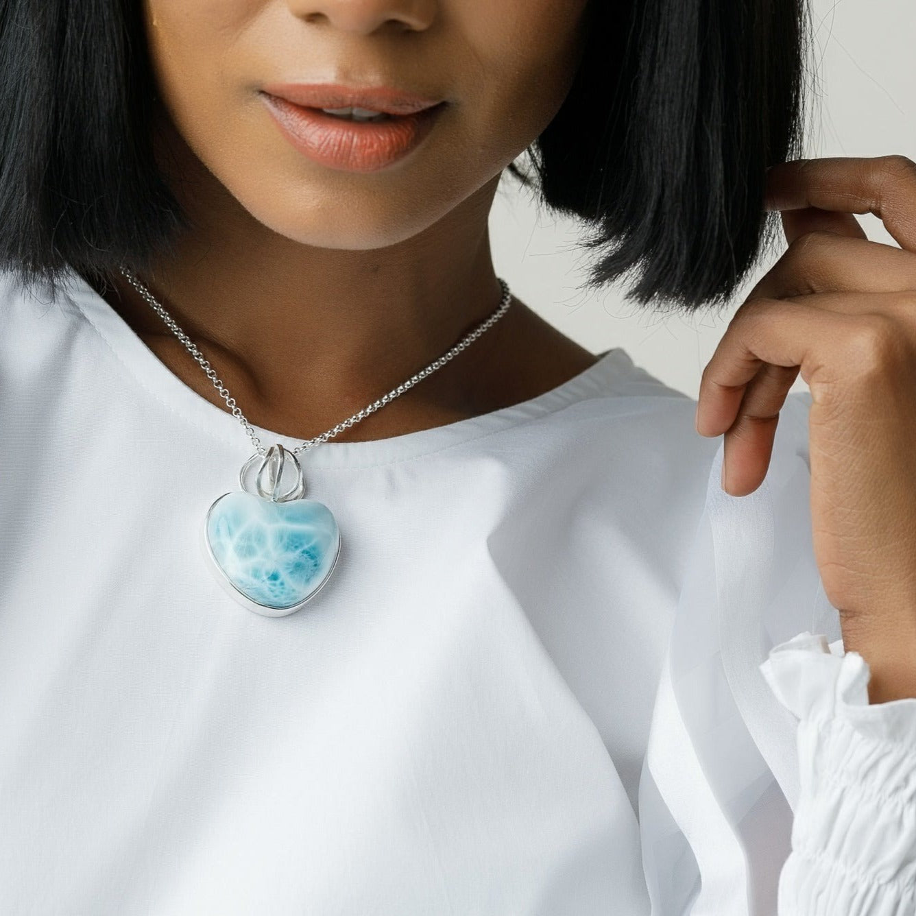 Larimar Heart Pendant, Domenica