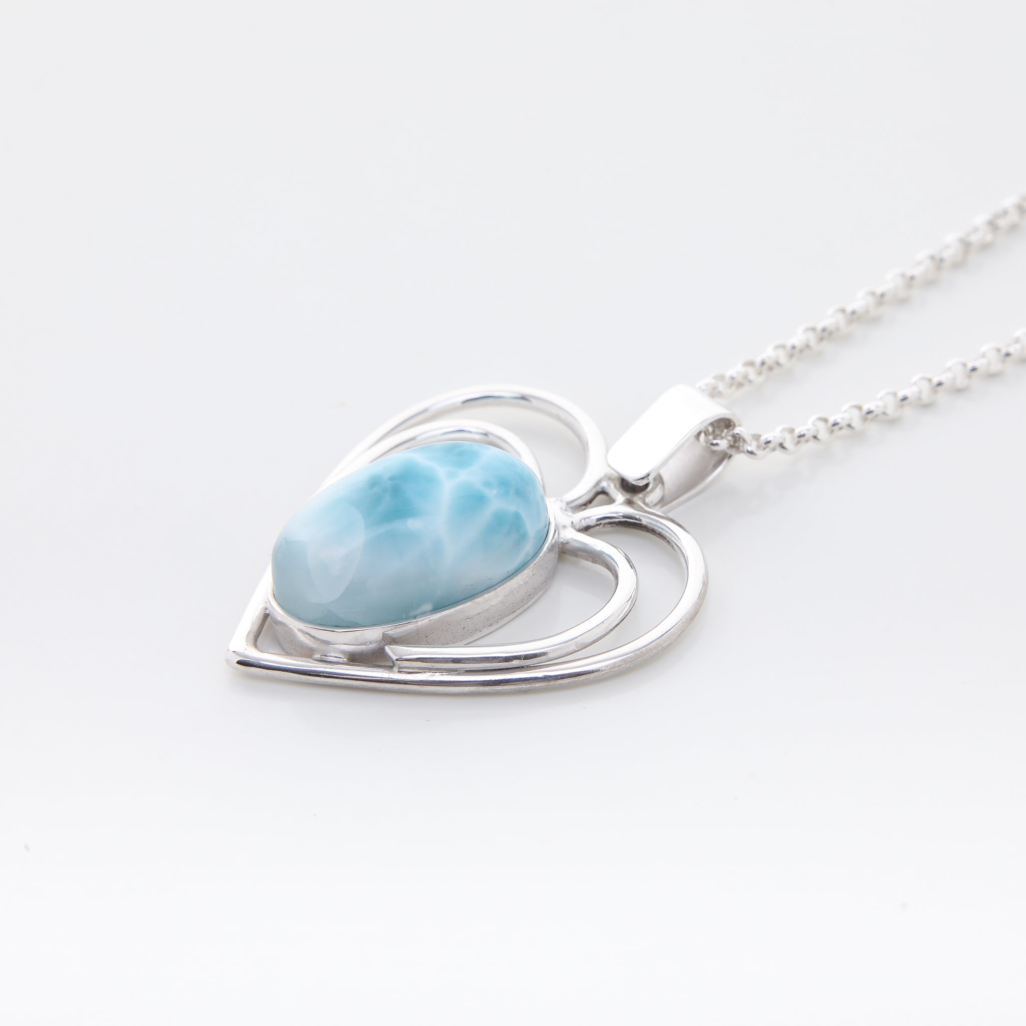 Larimar Heart Pendant, Dorothea