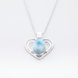 Larimar Heart Pendant, Dorothea