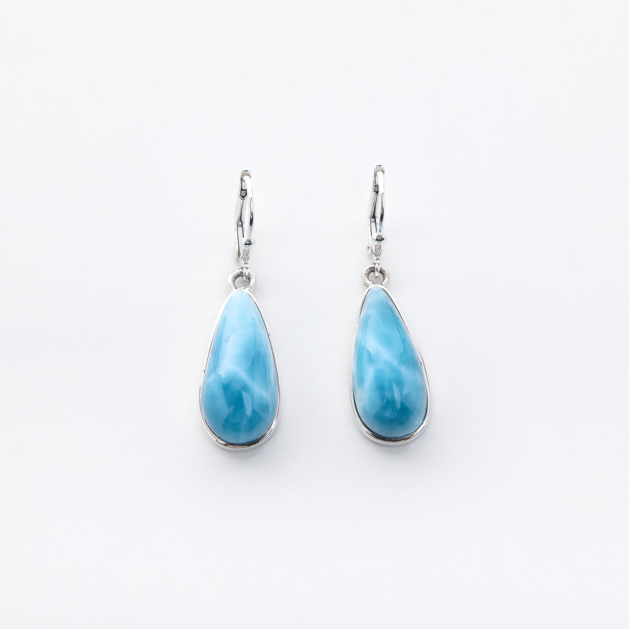 Volcanic-blue-Larimar-drop-earrings