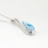 LARIMAR SILVER PENDANT EMILIA