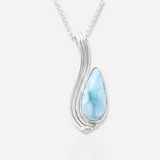 LARIMAR SILVER PENDANT EMILIA