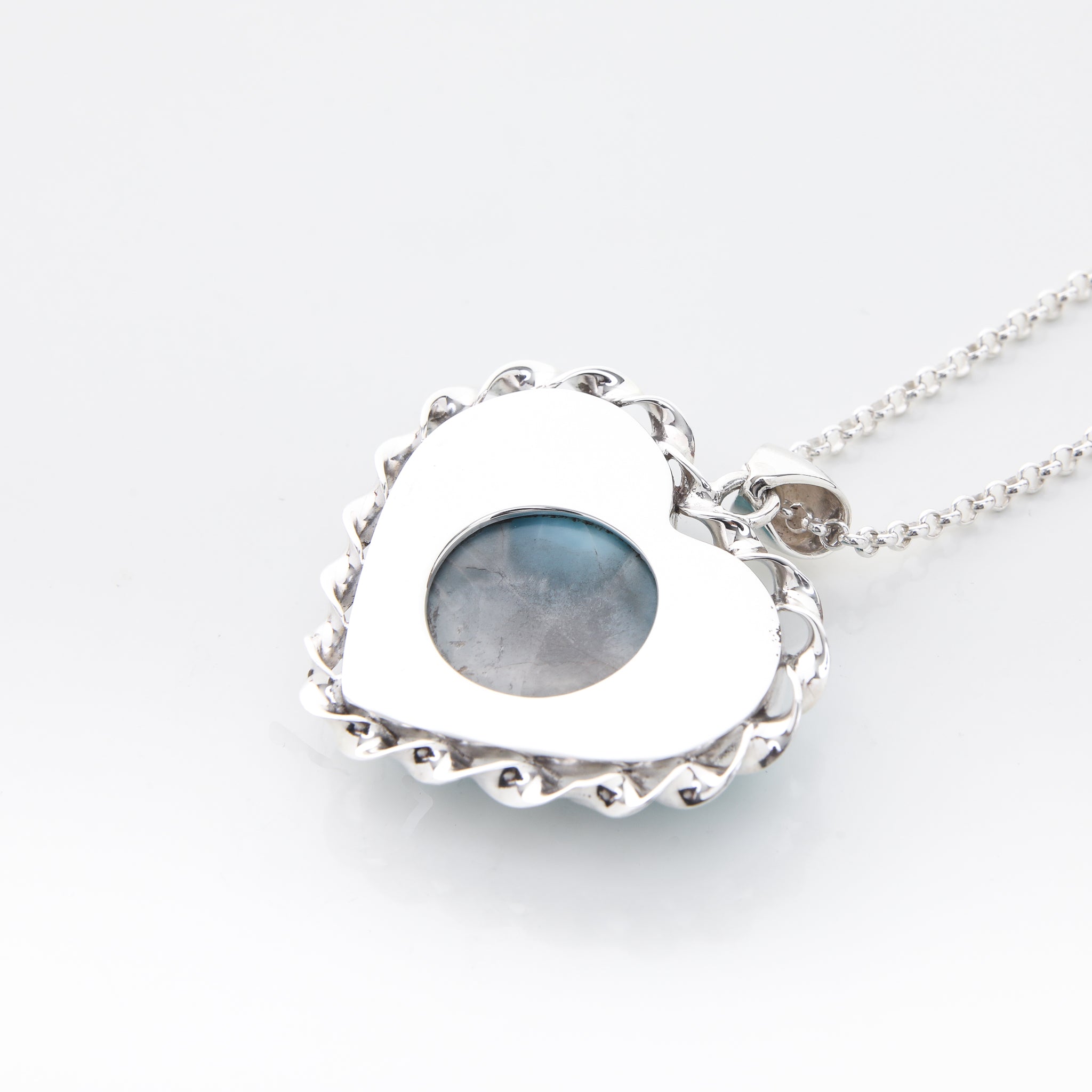 Larimar Heart Pendant, Olivia