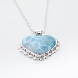 Larimar Heart Pendant, Olivia