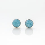 Round Larimar Studs Sunja