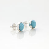 Round Larimar Studs Sunja