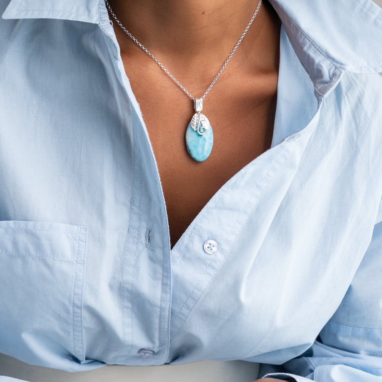 Larimar pendant Scarlett