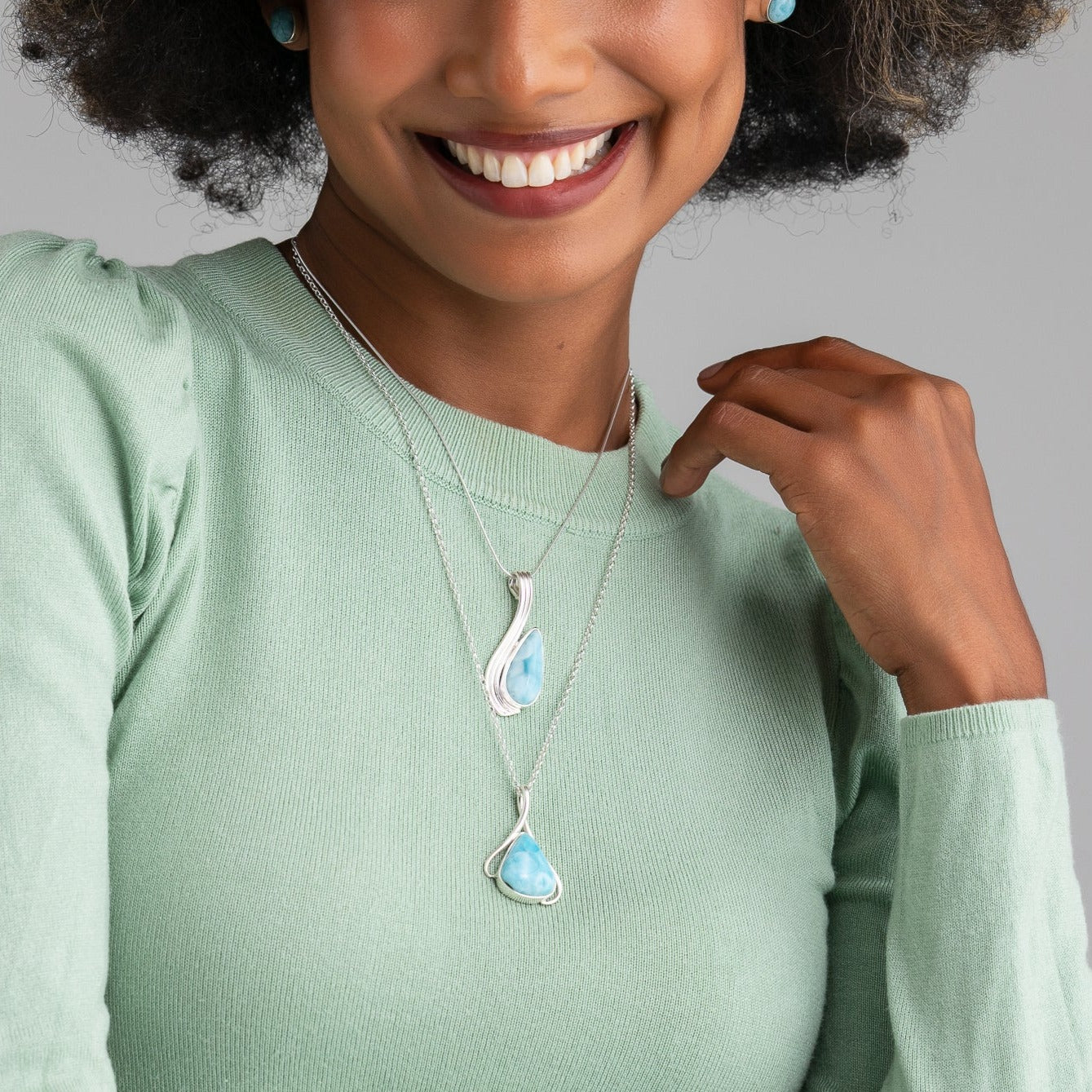 The Larimar Shop Silver Pendants