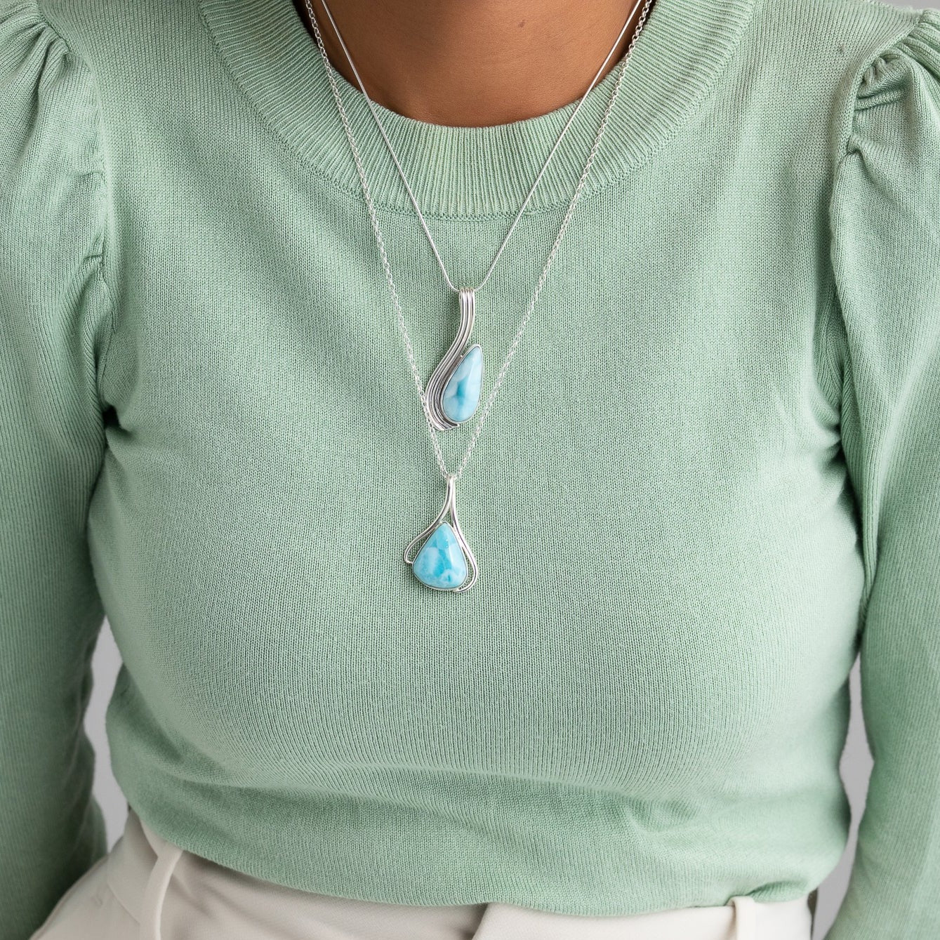 The Larimar Shop Silver Pendants