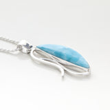 Volcanic Blue Larimar Stone Pendant