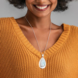 White Larimar Crystal Pendant