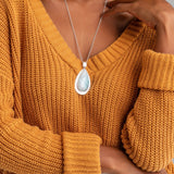 White Larimar Crystal Pendant