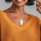 White Larimar Crystal Pendant