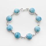 larimar round stones bracelets
