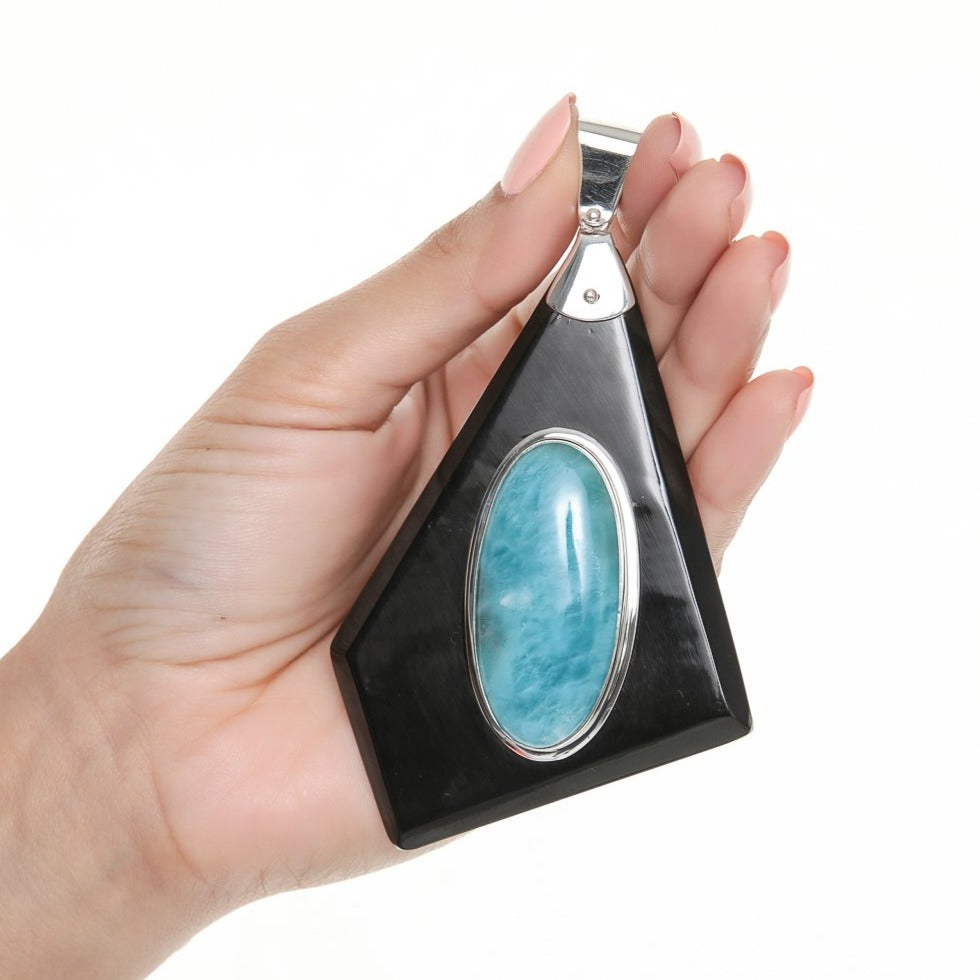 Larimar Cow Horn