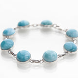 larimar round stones bracelet