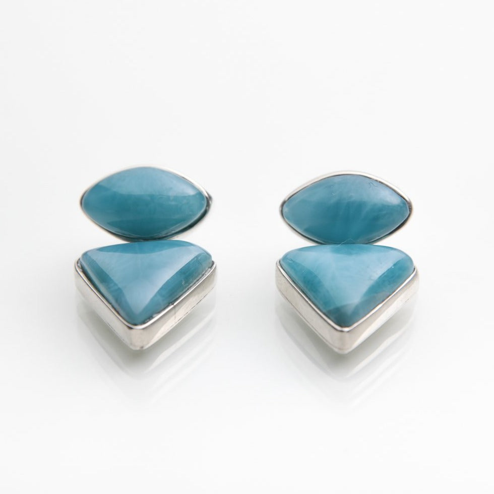 Caribbean Larimar Stone Earrings