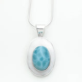 Larimar and Silver Pendant