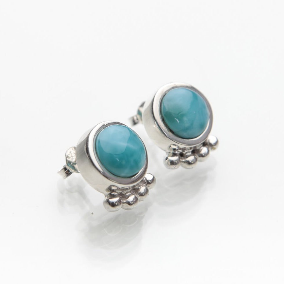 Larimar Stud Earrings, Marea