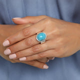 Oval Larimar Ring, Kira